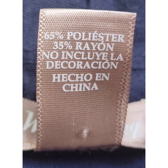 TOP/CARDIGAN & ATTACHED TANK-WHITE STAG-Navy Blue-Sequins-Long Sleeve-Size 12-14 - Picture 8 of 15